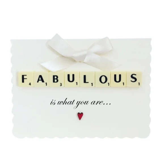 Fabulous Handmade Scrabble Valentines Card