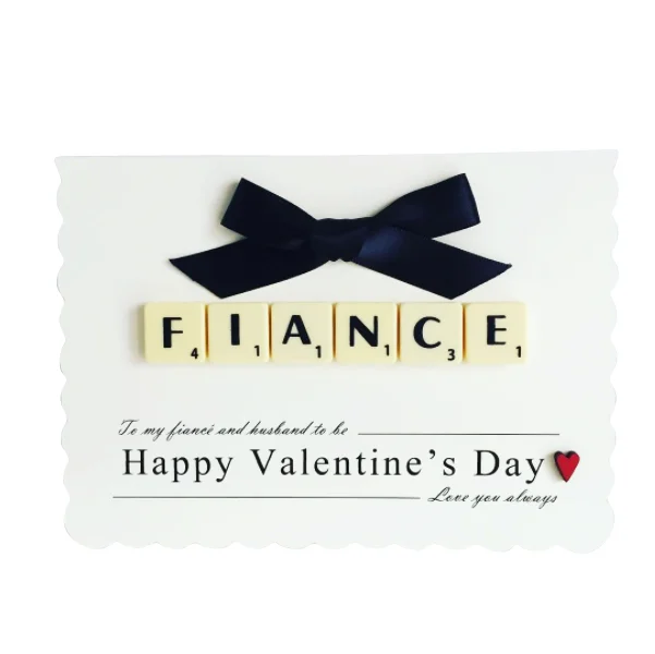 Valentines Scrabble Cards for Fiance