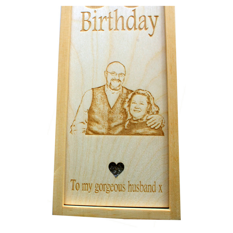 Engraved Slide Front Wine Box