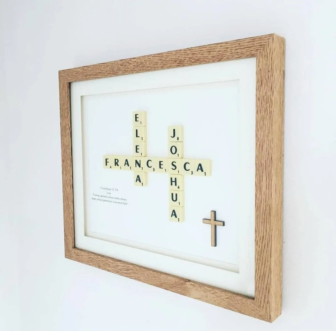 Scrabble Art Handmade & Personalised Frames CoCo Loves