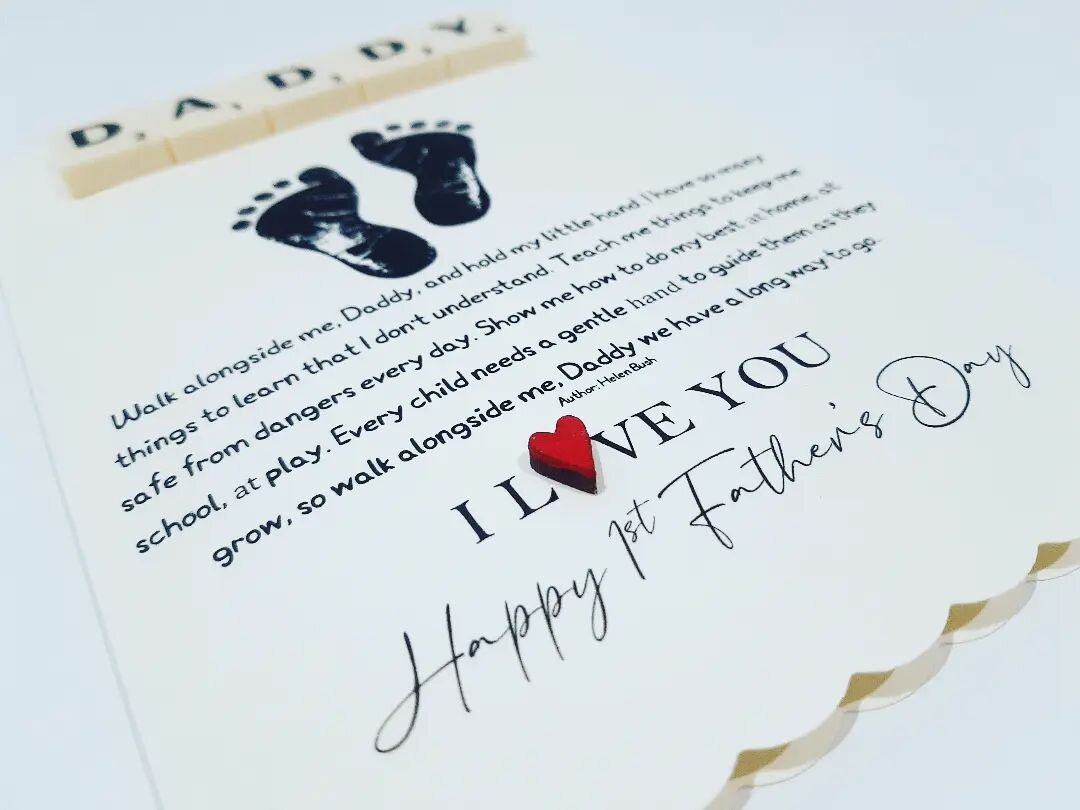 1st Father's day card. Personalise with your little ones name ❤ 

#fathersday #fathersdaygifts #dad #happyfathersday #love #father #family #mothersday #daddy #fathers #giftideas #fatherhood #fathersdaygiftideas #birthday #dadlife #gift #fatherandson 