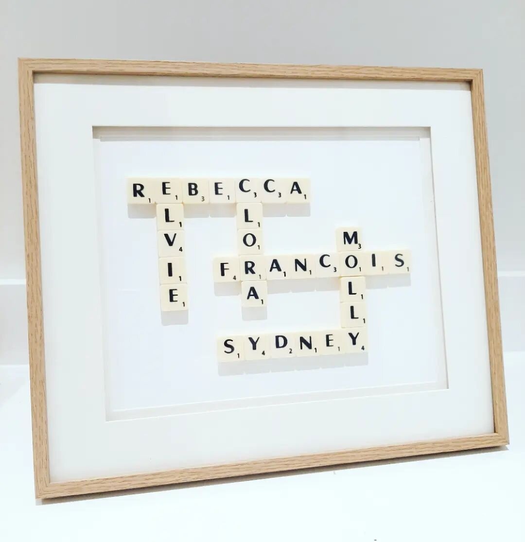 Scrabble Family Frame - Keeping everyone together ❤  from &pound;35 (free p&amp;p)

#personalisedgifts #personalised #giftideas #gifts #handmade #smallbusiness #customisedgifts #giftsforher #gift #supportsmallbusiness #giftsforhim #love #handmadegift