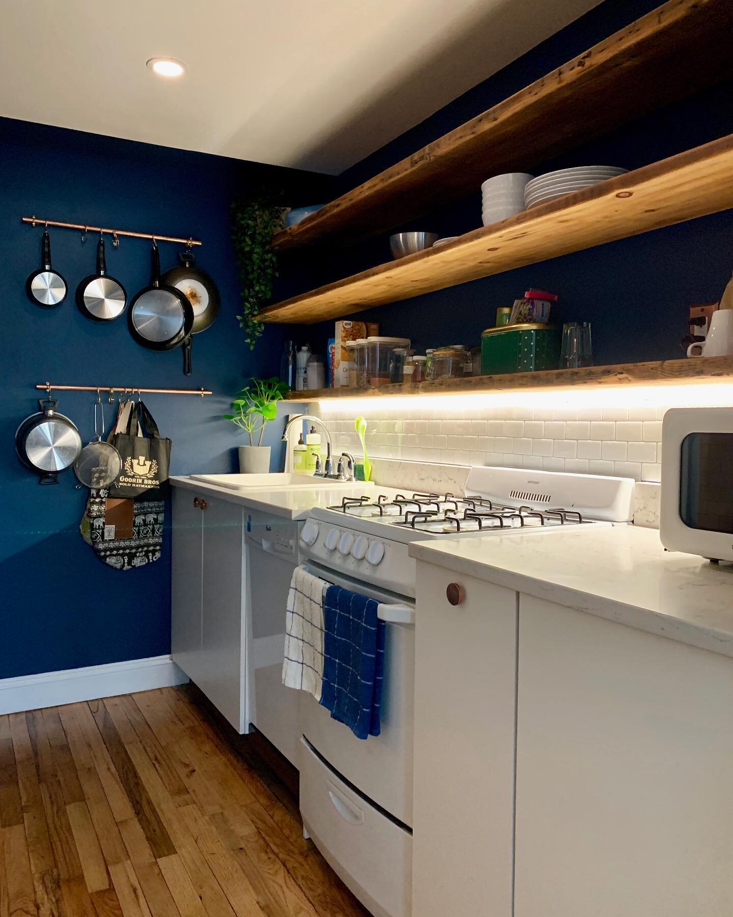 A Partial Renovation of a Park Slope Brooklyn Apartment featuring Ikea Cabinetry, Custom Reclaimed Wood Shelves, Refinishing of the Hardwood Floors, Painting and Lighting Upgrades. 
 
#brooklynbathroom #brownstone #parkslope #parkslopebrooklyn #brook