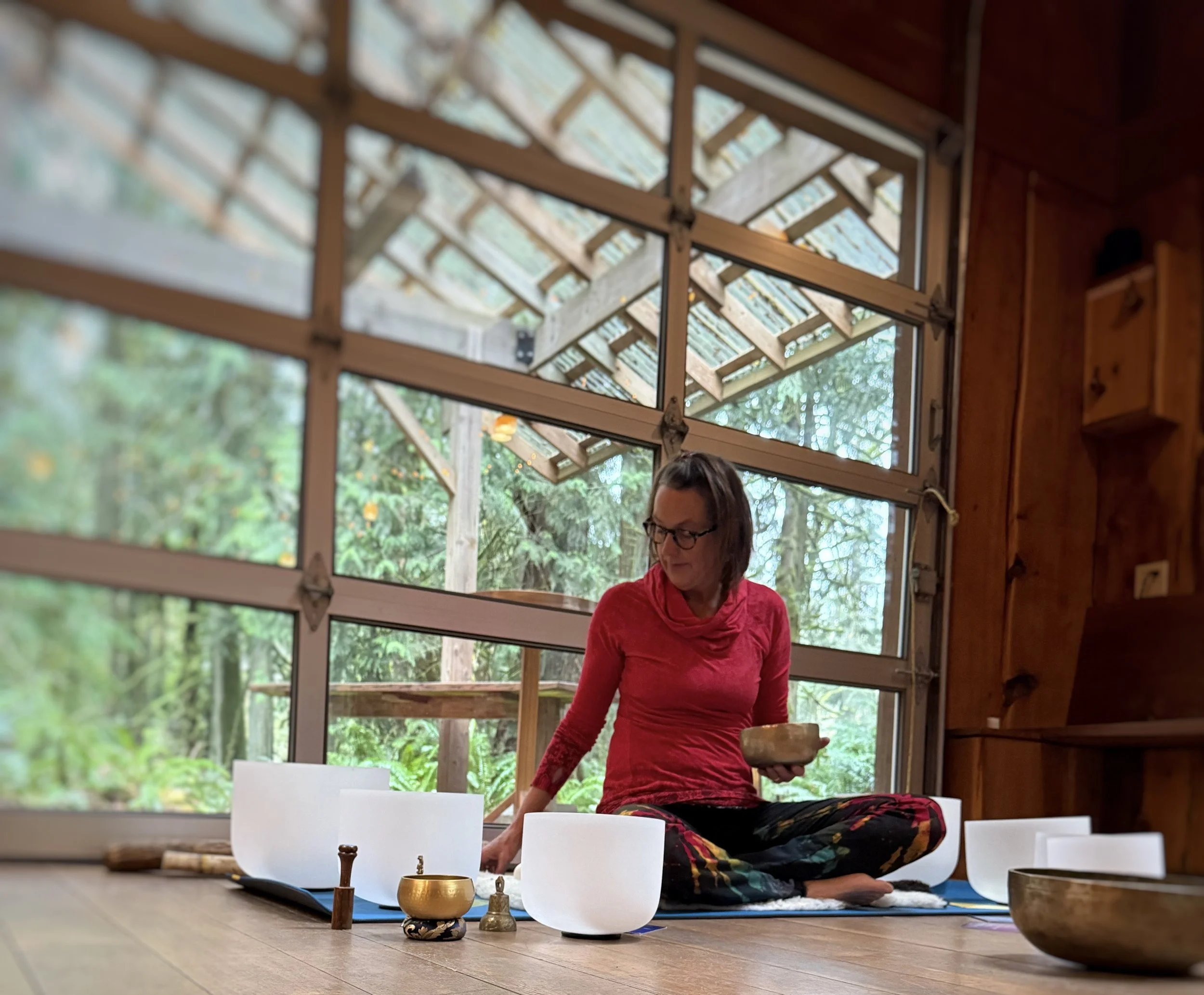 solstice sound bath at treehouse point