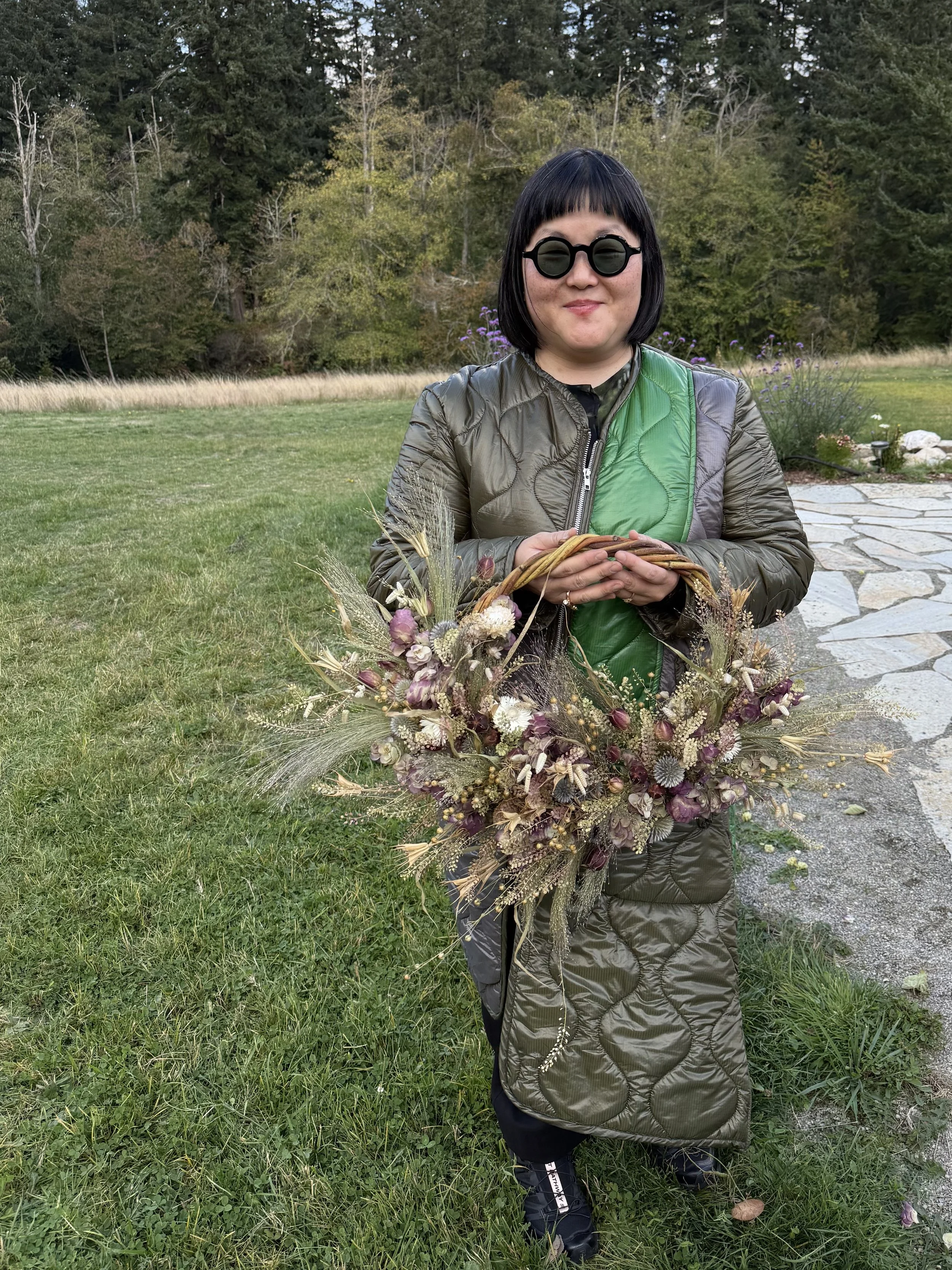 autumnal wreaths at Sweet Alyssum Farm
