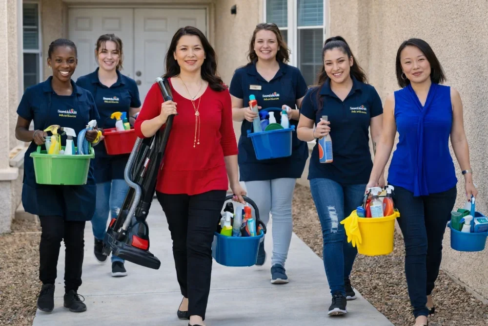 A team that regularly services homes