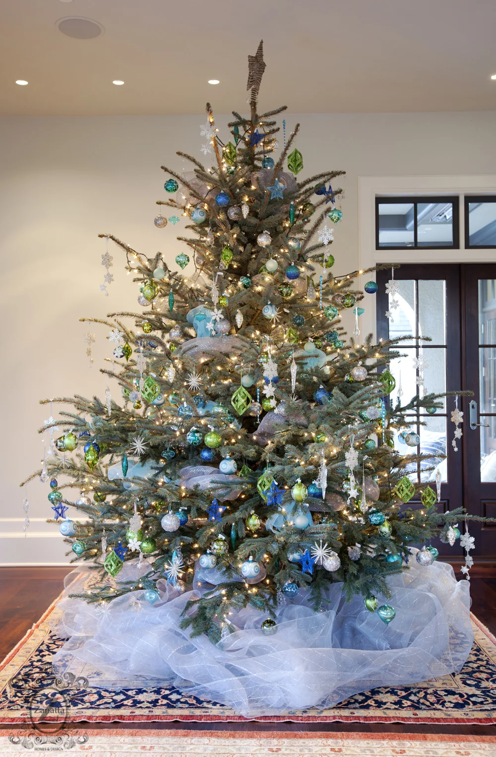10ft. Alberta Blue Spruce brings the outside colors indoors