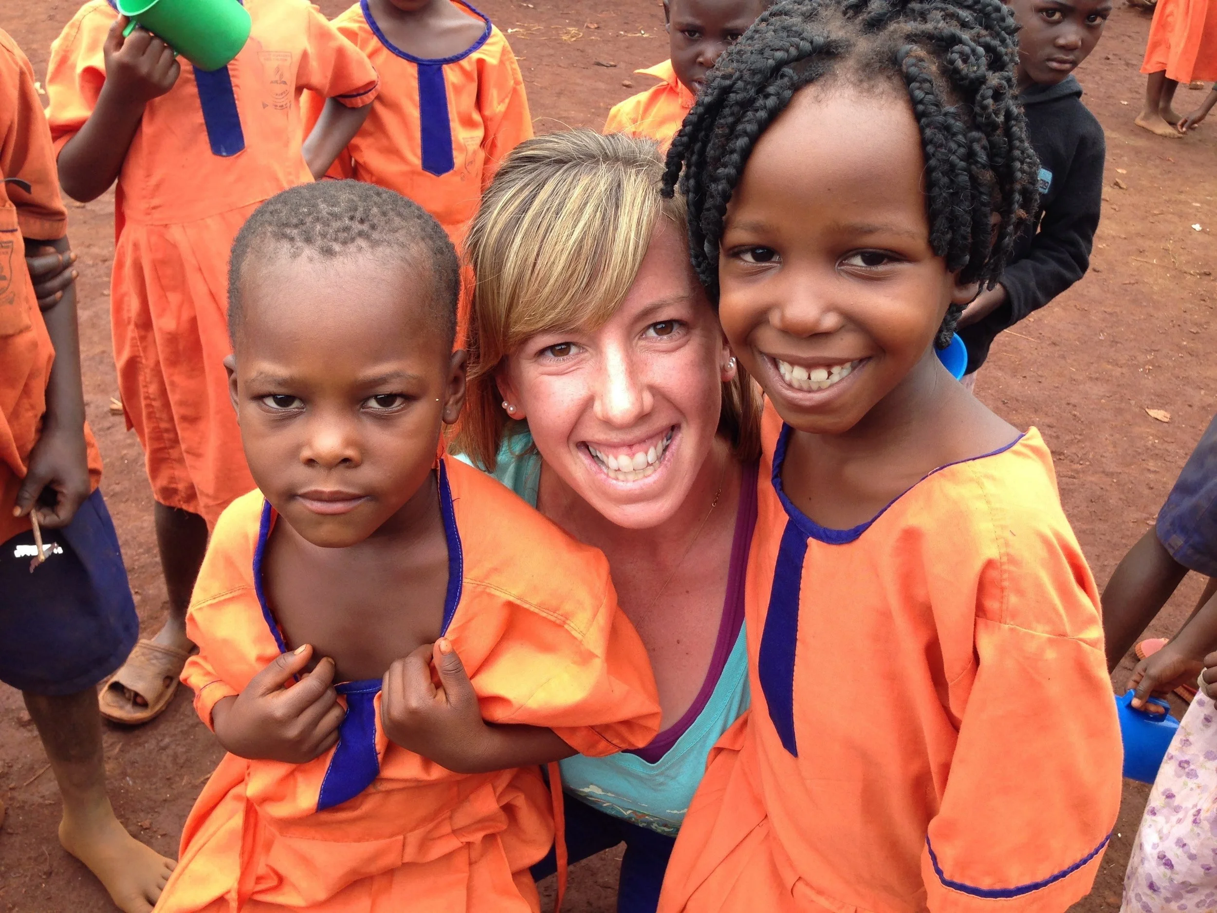 Brooke Stern, Co-Founder & CEO of S.O.U.L. Foundation, with students from their Preschool Program