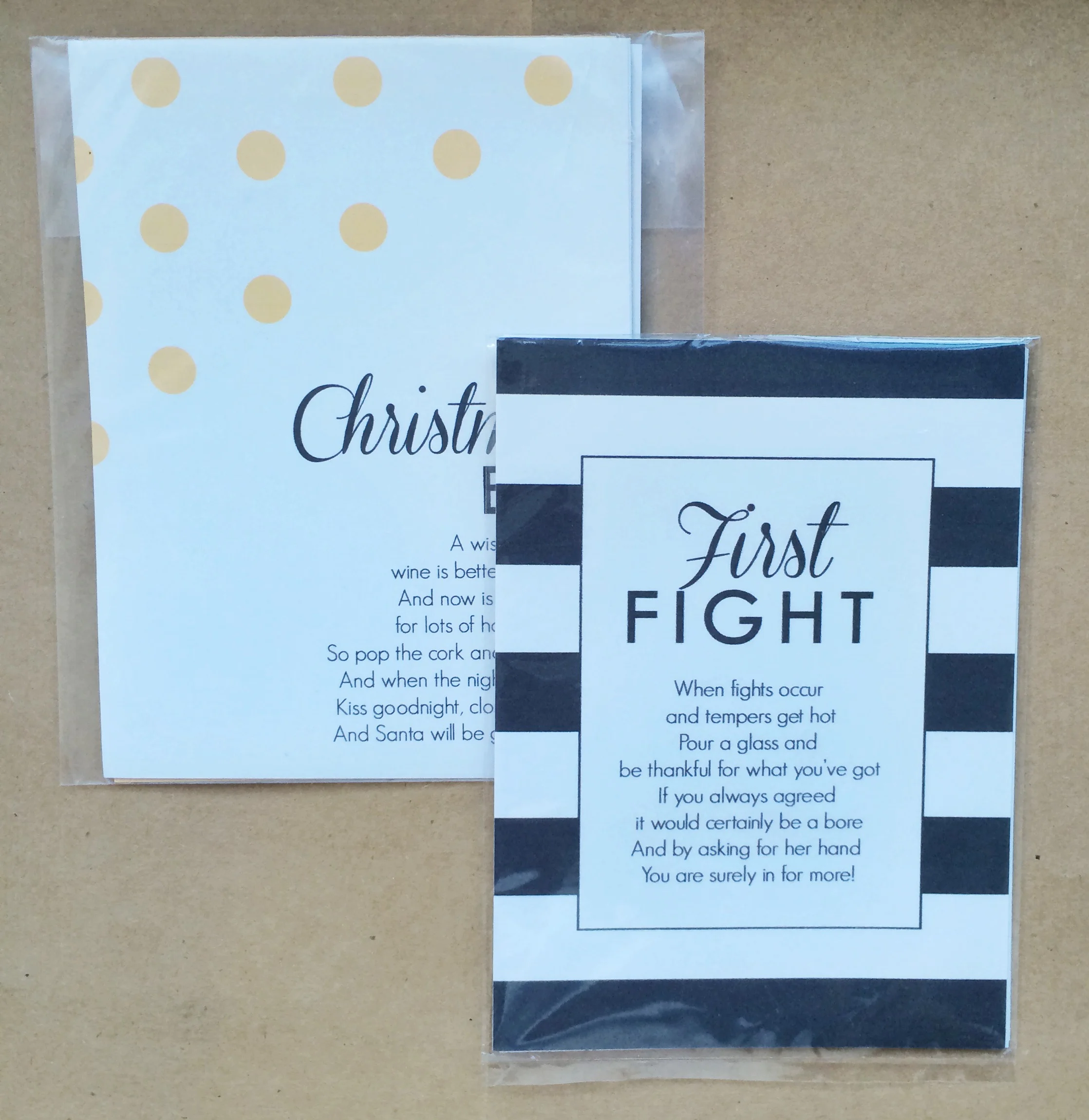Yellow, Black Wedding Firsts Wine Label Set | $5