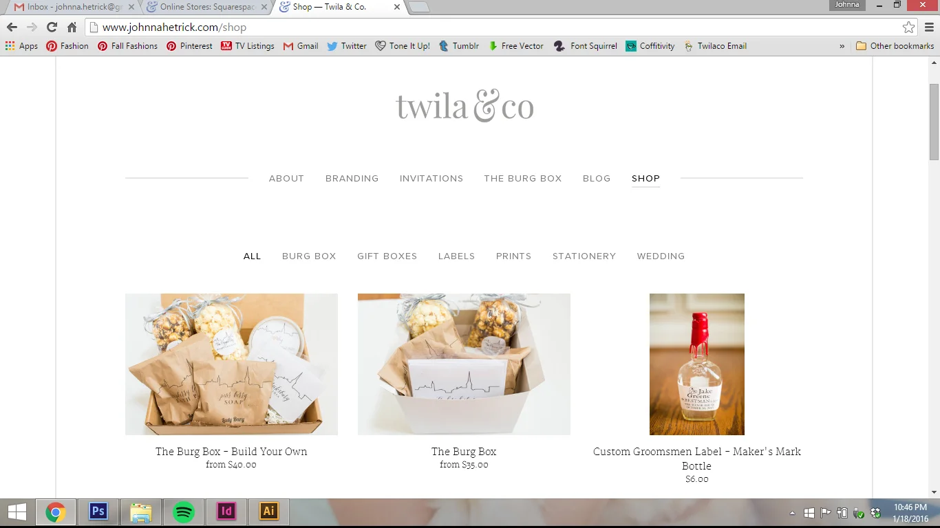 Squarespace Shop