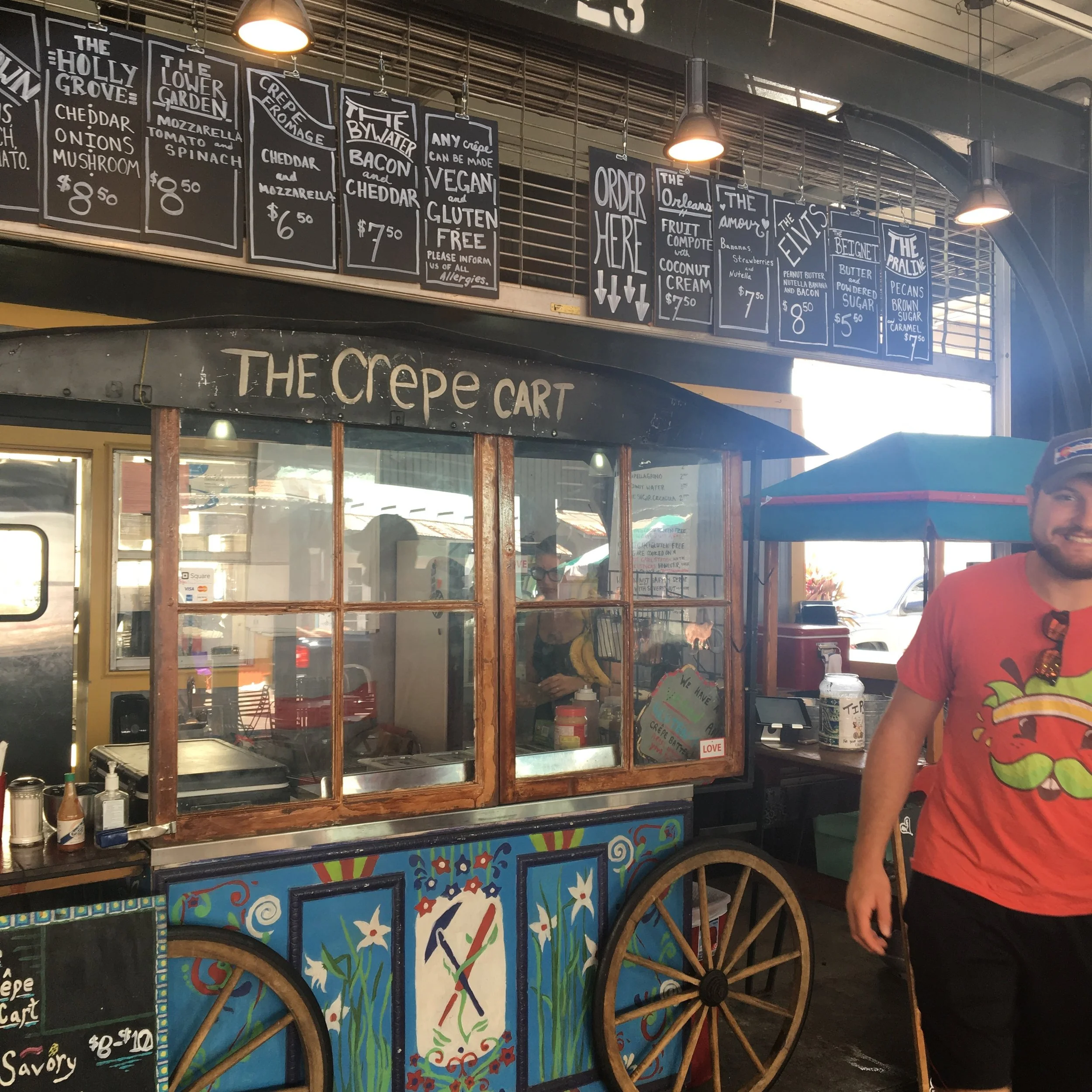 the crepe cart in the french market