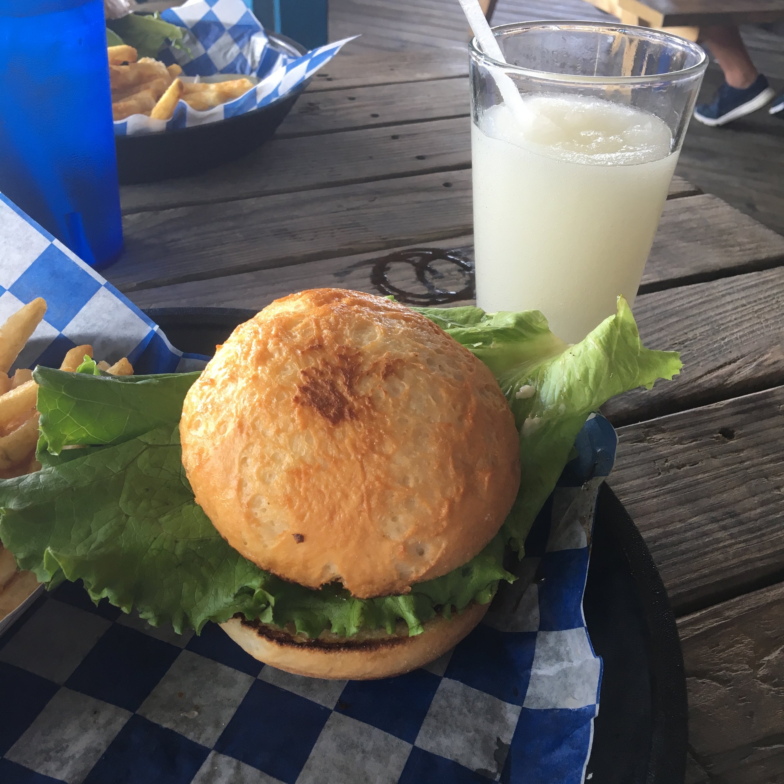 gluten free burger at padre island burger company - it was incredible!