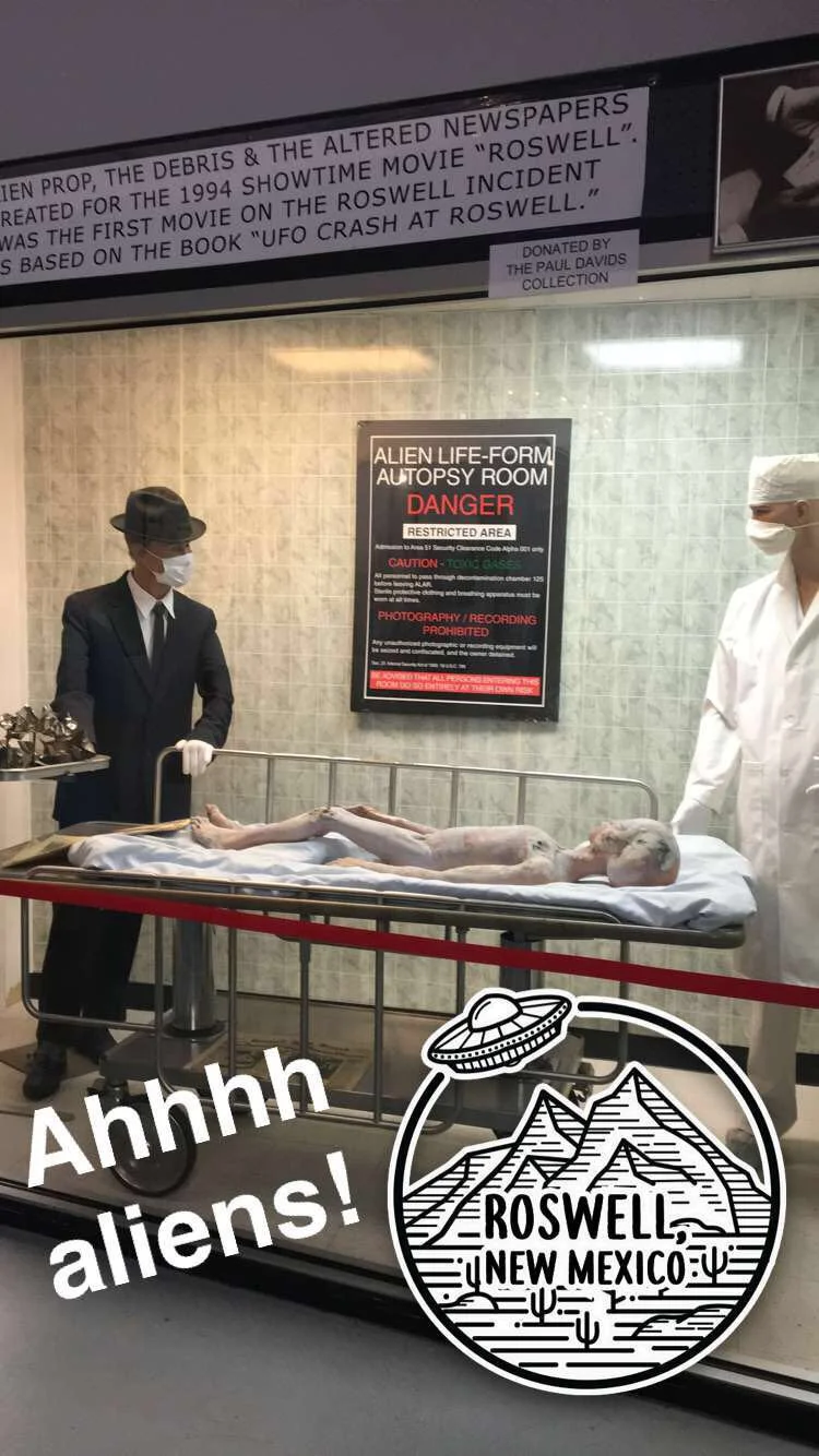 exhibit at the ufo museum&nbsp;