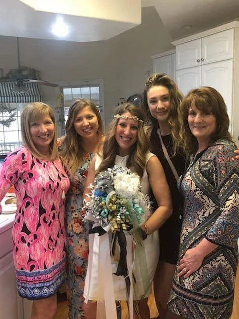 my mom, my sister, me, my future sister-in-law and future mother-in-law