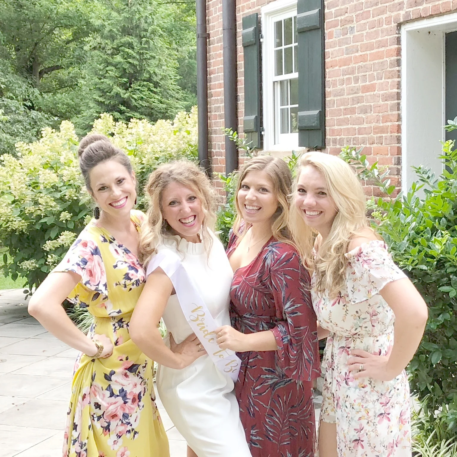 Whitney, a Bridesmaid, myself, Jeri, my maid of honor, and Courtney, A Bridesmaid