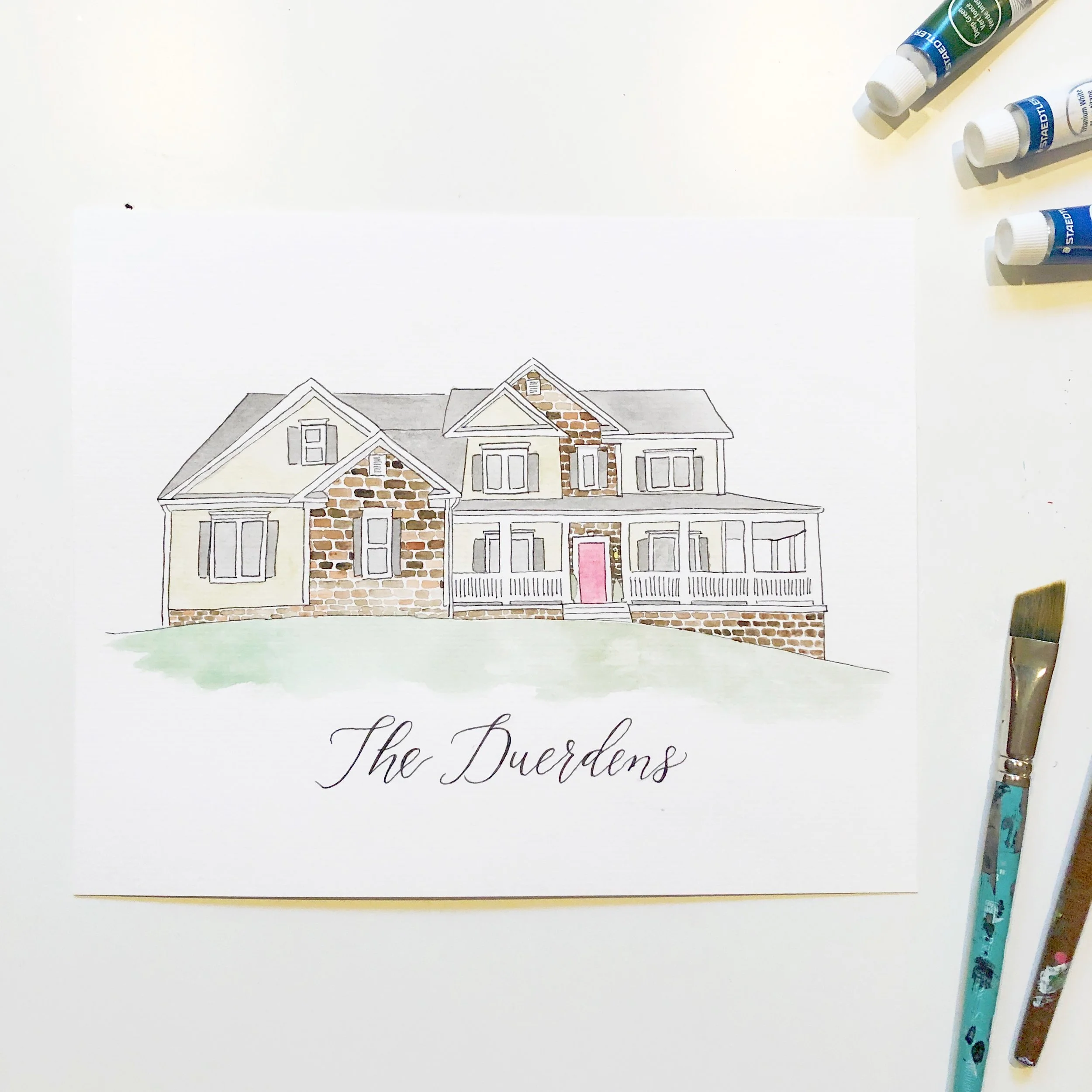 Custom Home Watercolor