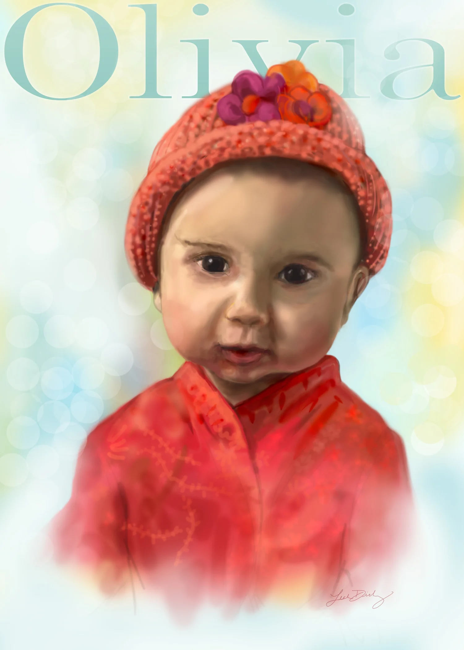 Portrait digital drawing