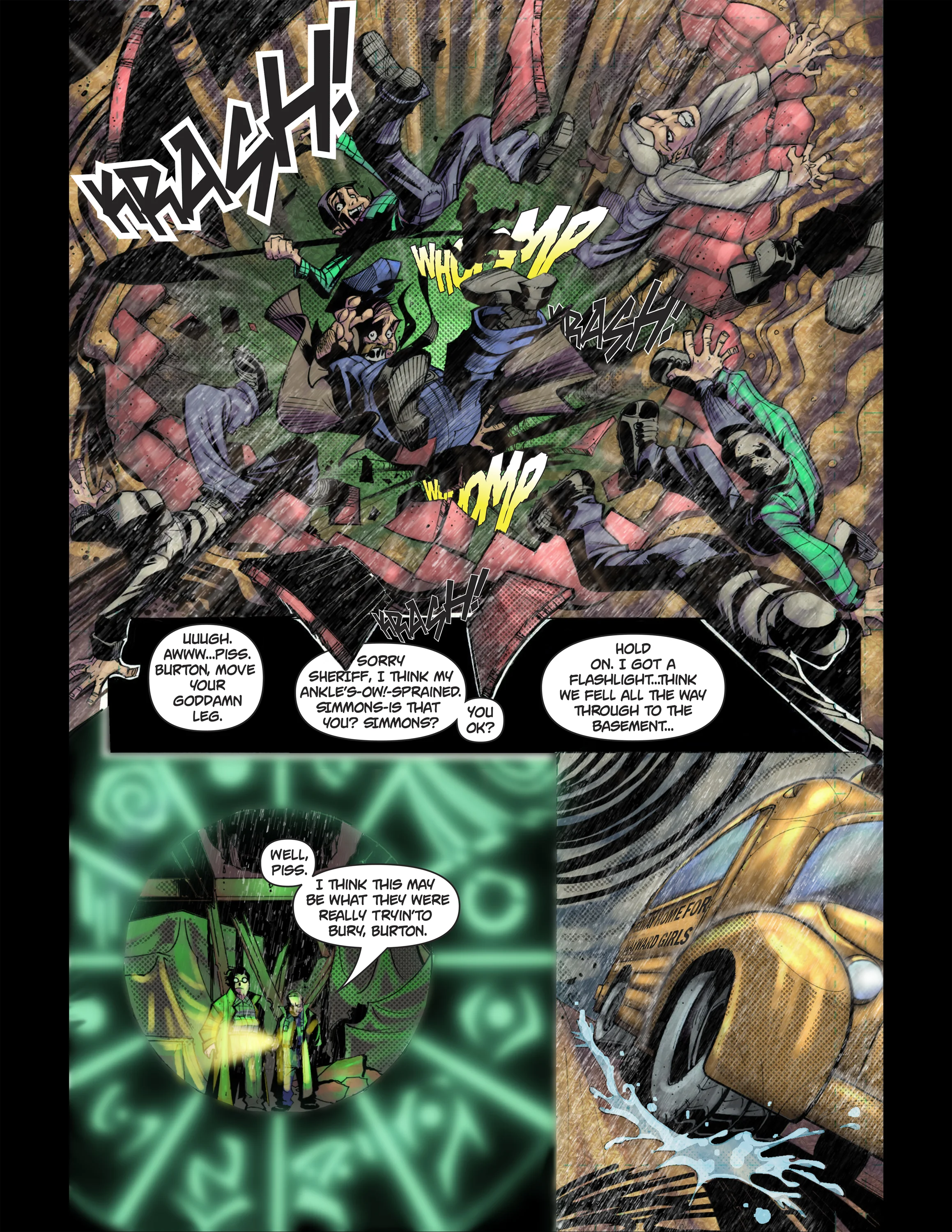 American Nightmare #1 Page 2 Pencils and Inks by Nick Kilislian, Colors by Sig Torre, Letters by Ben Lee