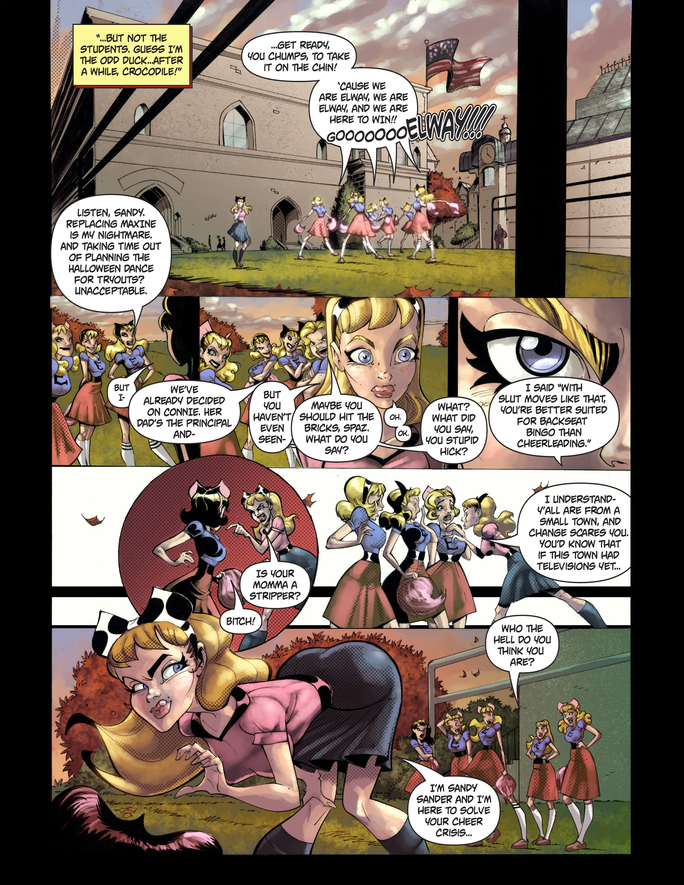 American Nightmare #1 Page 6 Pencils and Inks by Nick Kilislian, Colors by Sig Torre, Letters by Ben Lee