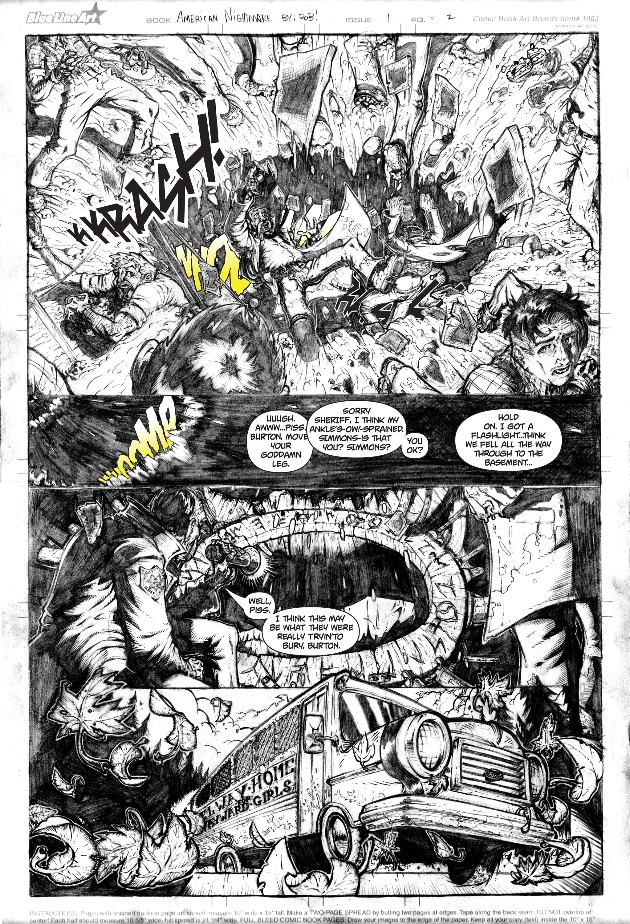 American Nightmare #1 Page 2 Pencils by Robbie Armstrong