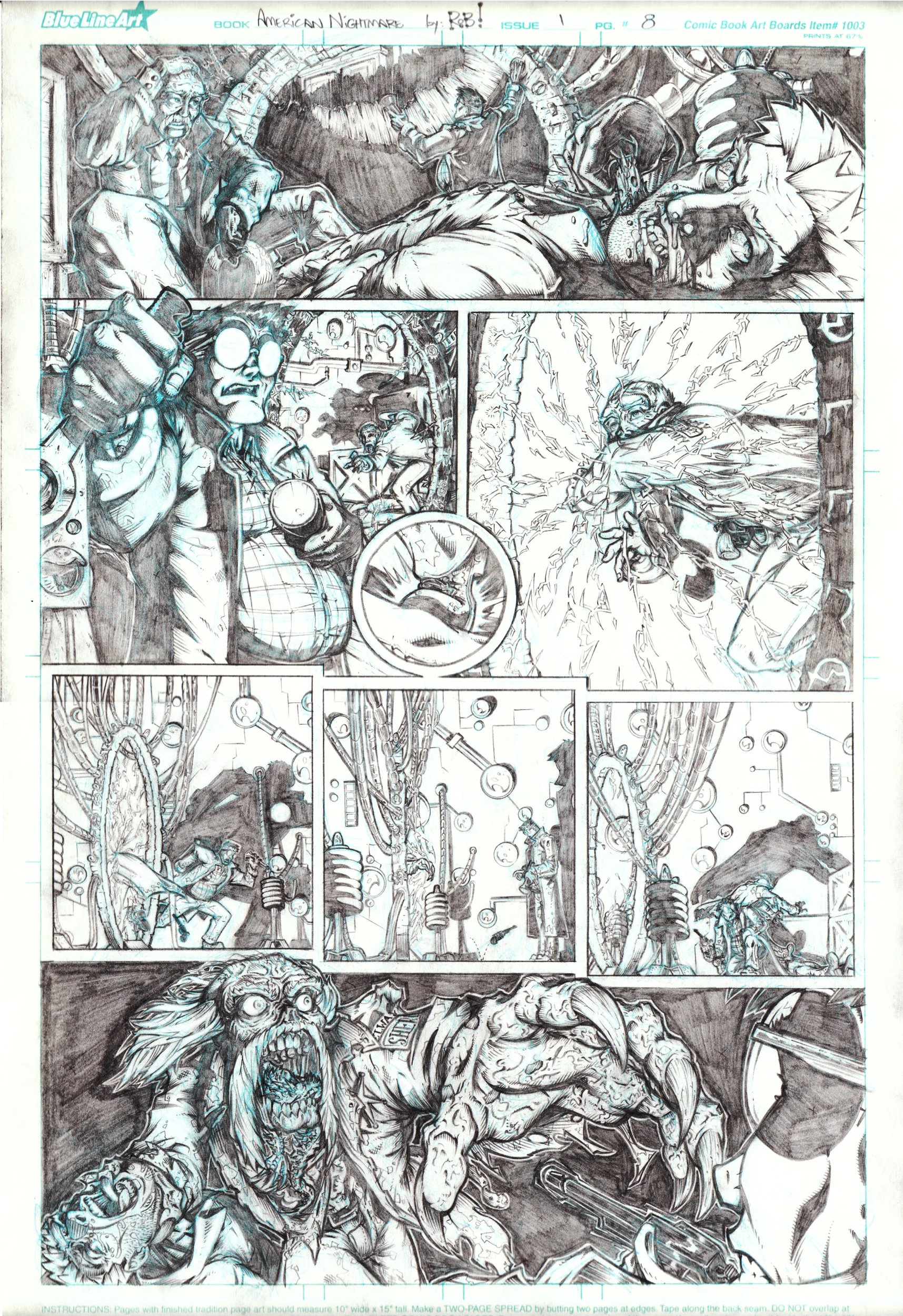 American Nightmare #1 Page 8 Pencils by Robbie Armstrong
