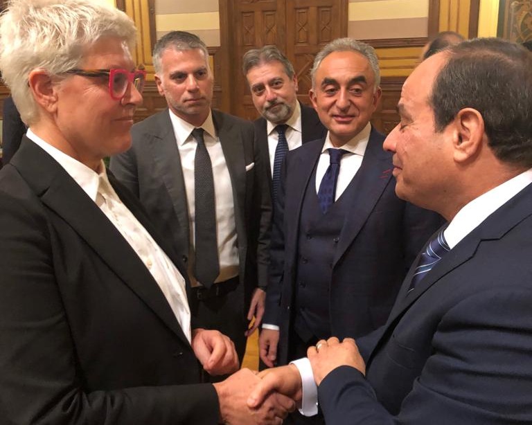 President Abdel Fattah el-Sisi with Tzili Charney