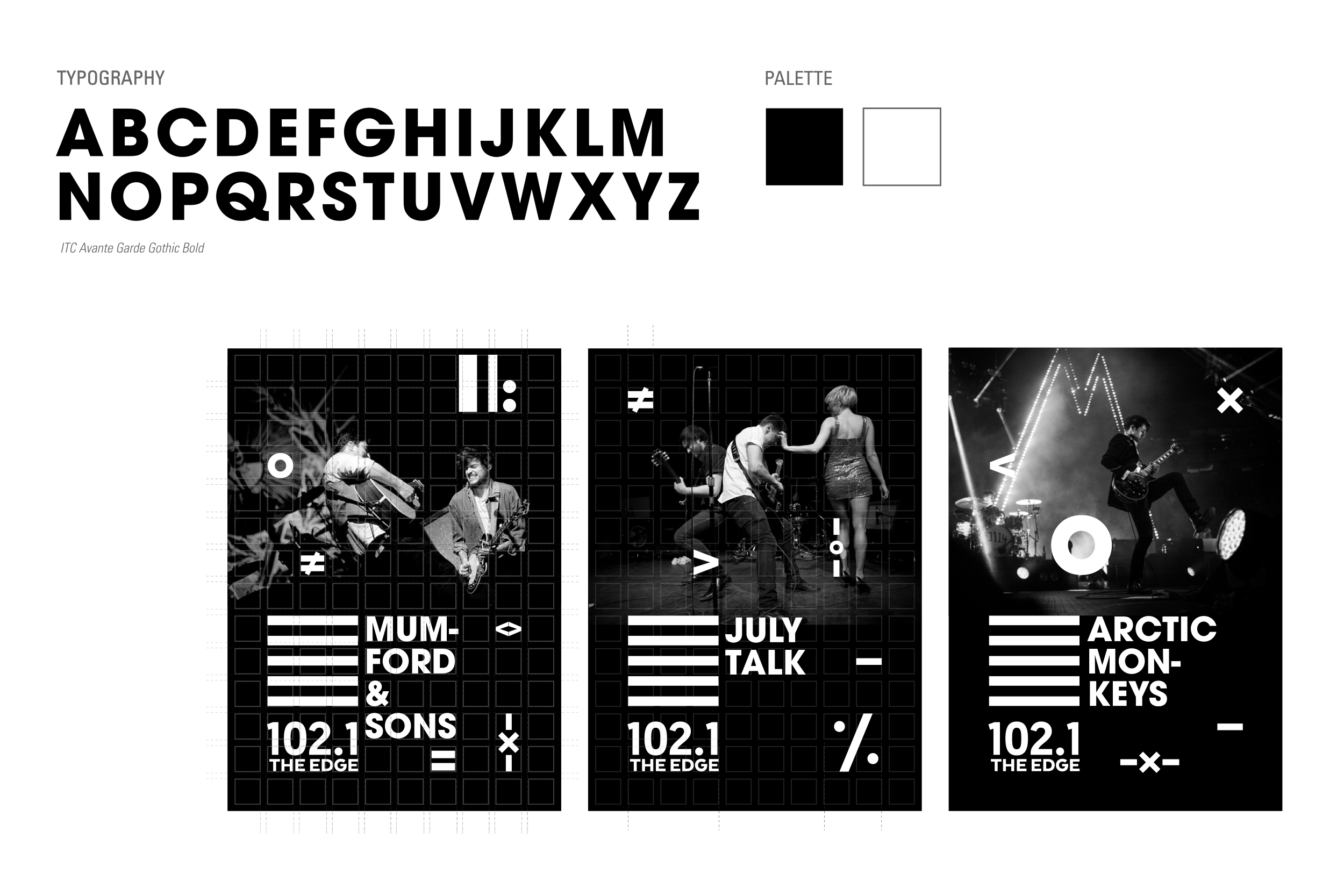 The system was meant to work with black and white imagery and convey the expressiveness of rock music.