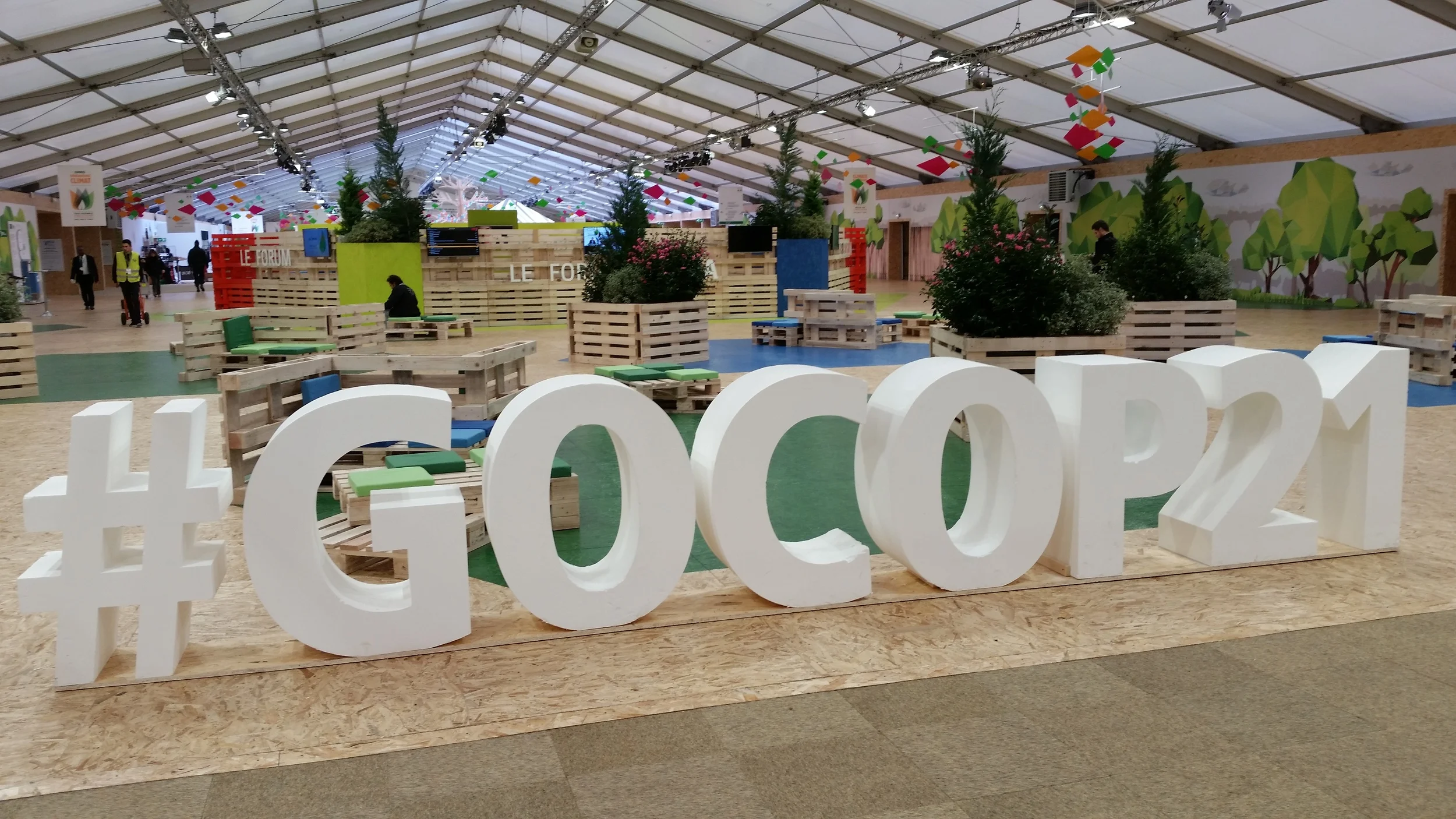 The Climate Generations area of COP 21 near the end of the conference. Photo: Ryan Stoa.