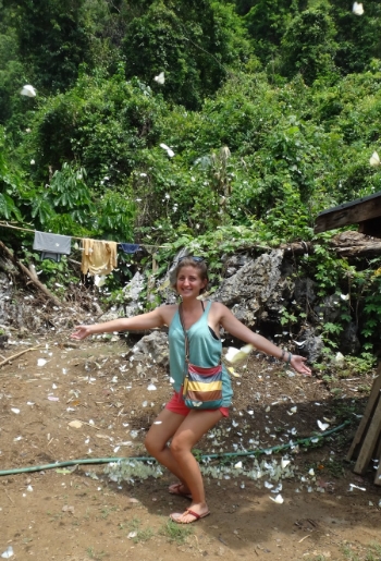 These white butterflies were everywhere in Laos! They make for B-E-A-U-tiful scenery.