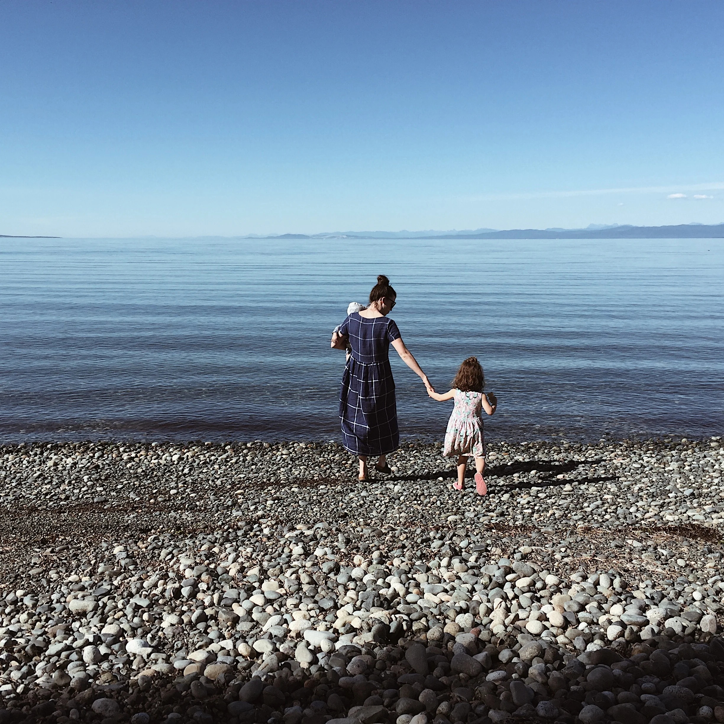 Who I am and what I do. I’m Morgan, fashion ethicist and mama of two in Calgary, Canada. My interest in the ethical side of fashion started with a sewing class I took when my eldest daughter was about one. I had a yearning to make something for her with my own two hands. As I did so, I realized the work it takes to create a single garment, and it inspired me to think about the creation stories behind my clothes. I started learning all that I could about the fashion industry – including the history behind the fast fashion paradigm that most people find themselves shopping in today. My own closet was an example: it was filled to the brim with clothes of mediocre quality; there were few pieces that I liked and even fewer that I loved. And I had the thought that there must be another way… Around that time, I discovered the concept of a capsule wardrobe – a term that refers to a small collection of clothing that doesn’t go out of fashion, such as dresses, pants, and shirts, which can then be augmented with seasonal pieces. The idea is that when we are intentional about the pieces we choose to buy, we can curate wardrobes we love, and have more time, money and energy for other things that are important. The mission of my company, The Garment, is to connect women and responsible brands. I do this by running capsule wardrobe workshops, virtual pop-up shops on my IG feed (of which Pyne and Smith is a part;) and connecting the founders of responsible brands with one another. I never cease to be amazed by the kindness and generosity I have found in this slow fashion community, and am excited about the prospect of leveraging these connections to change the world. My typical day. Ooooooh, typical day – that’s a tough one, as each of my days look pretty different. So let’s go with today. This morning, I woke up to find my four year old daughter in our bed, along with a wet pull-up that she had somehow managed to remove in the night (???). I followed the sound of “Mama, NURSE!!” to my baby’s room, and proceeded to do just that. We had breakfast together, kissed daddy good-bye, and got ready for the day. I was the mommy helper at school today, so my eldest and I headed off to our neighbourhood pre-school while our nanny stayed with the babe. We came home for lunch, I put the babe down for a nap, and then welcomed Grandma, who had generously offered to watch the girls for a few hours. It’s pretty rare that I have an afternoon all to myself, so I decided to take advantage of it by doing errands that are tough with two babes in tow. I had a few pieces that didn’t make the cut for my Spring capsule, so I took them into one of my favourite consignment shops. Pre-capsule Morgan would have spent the entire afternoon there, and walked out with $200 worth of stuff. Post-capsule Morgan is slower, more deliberate. I found some amazing Eileen Fisher culottes, but – in the interest of maintaining the integrity of my capsule – decided to put them on hold so I could contemplate the purchase overnight. Next: the coffee shop, because my littlest was teething last night, some afternoon caffeine is definitely in order. Now, I’m writing this blog post. I try my best not to go on my phone in front of my kids, so will likely try to do a quick Instagram post before I leave. It’s the end of the week, and I don’t feel like cooking, so will probably swing by the health food store on my way home to pick up something pre-made for dinner. Oh, and I’ll stop for a bottle of wine. After putting the girls to bed, my husband and I will likely watch The Office - we’re one of those couples that watches a series like 10 years after it comes out. Then, it will be off to bed - earlier than I’d like to admit.