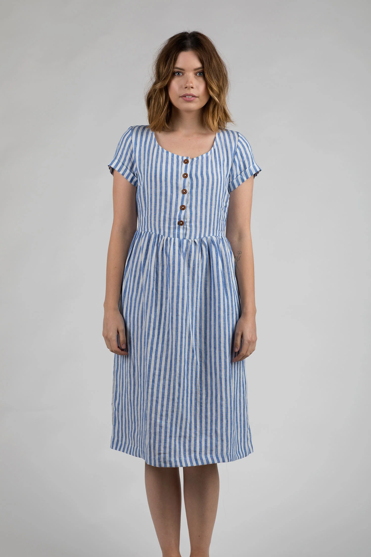 Linen-Dress- Model-No-11-Ble-and-White-Stripe-Pyne-and-Smith-01.jpg