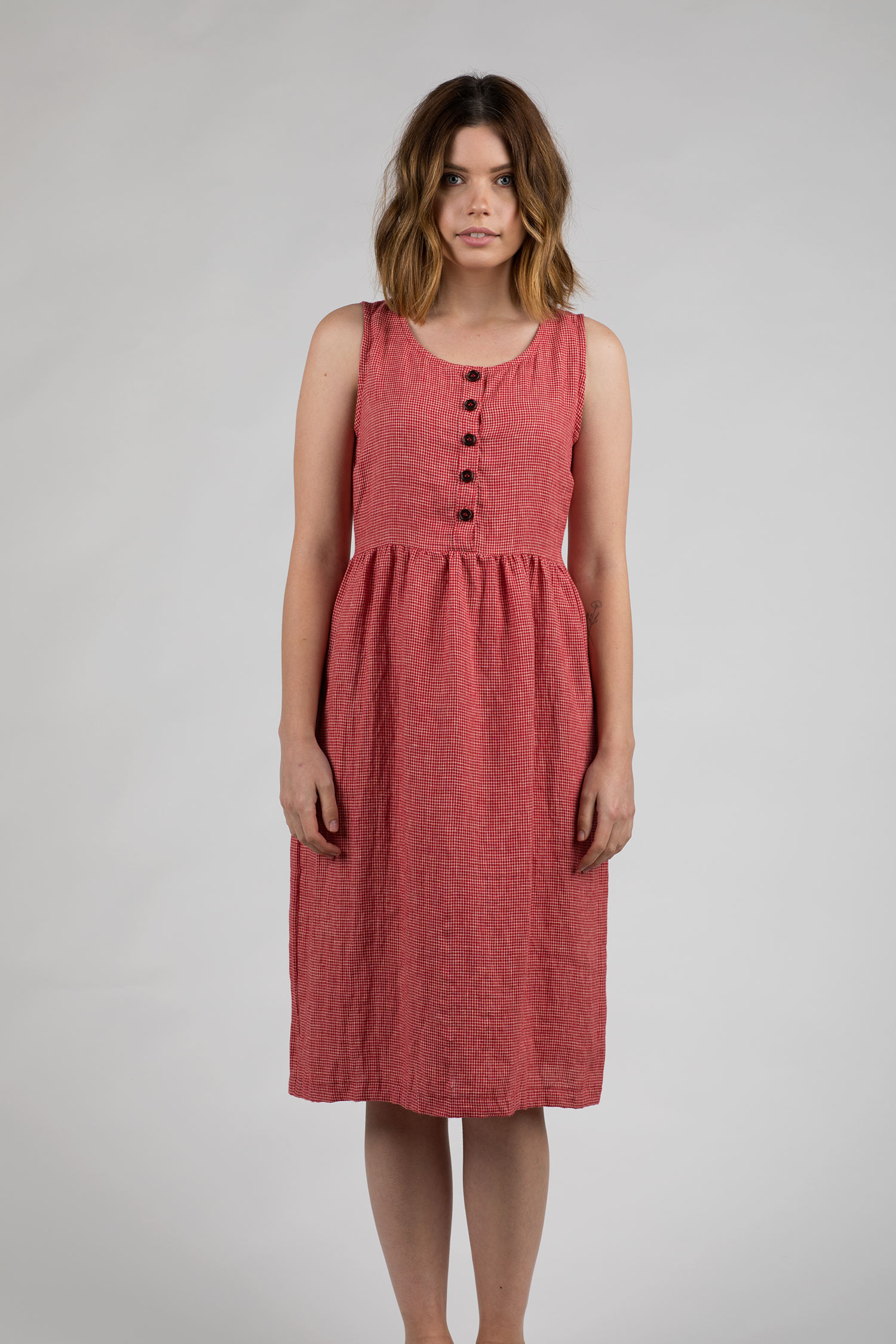 Linen-Dress- Model-No-24-Raspberry-Check-Pyne-and-Smith-01.jpg