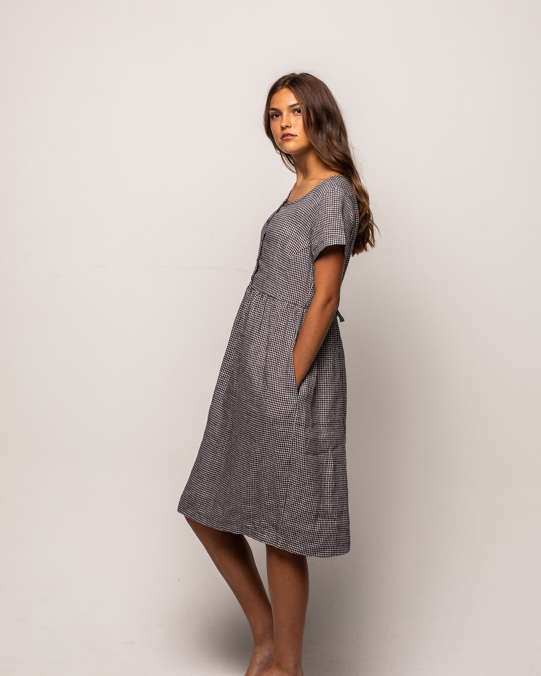 midi length linen dresses