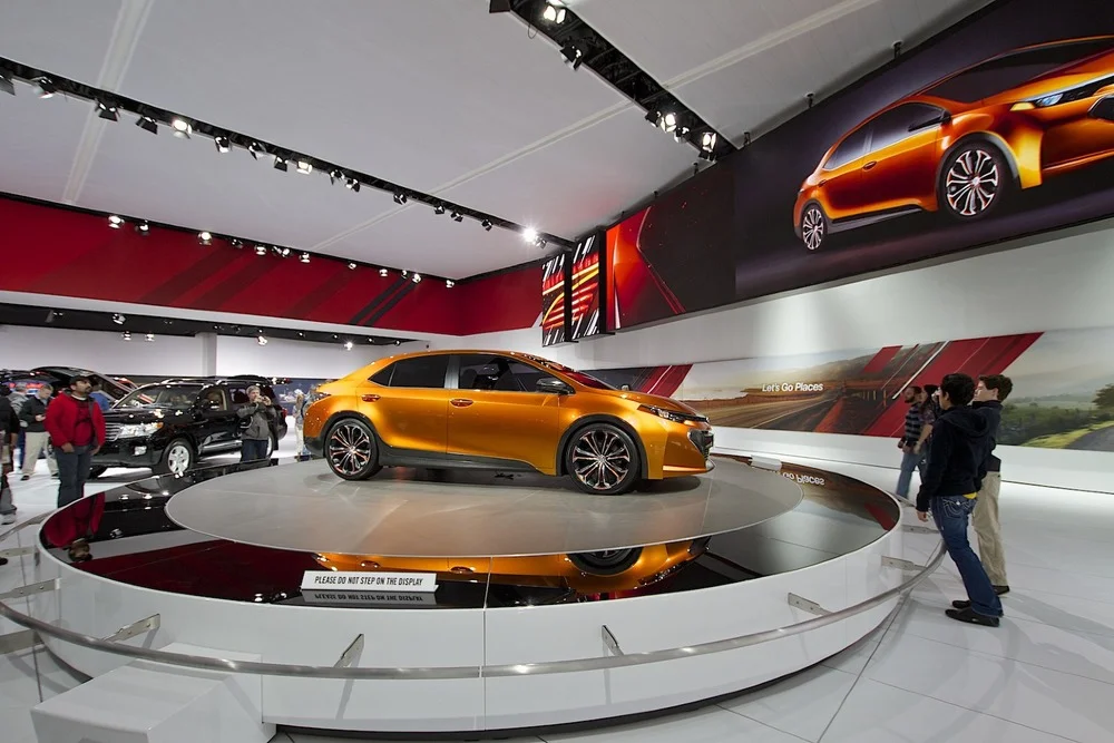 Toyota NAIAS auto show floor environmental graphics