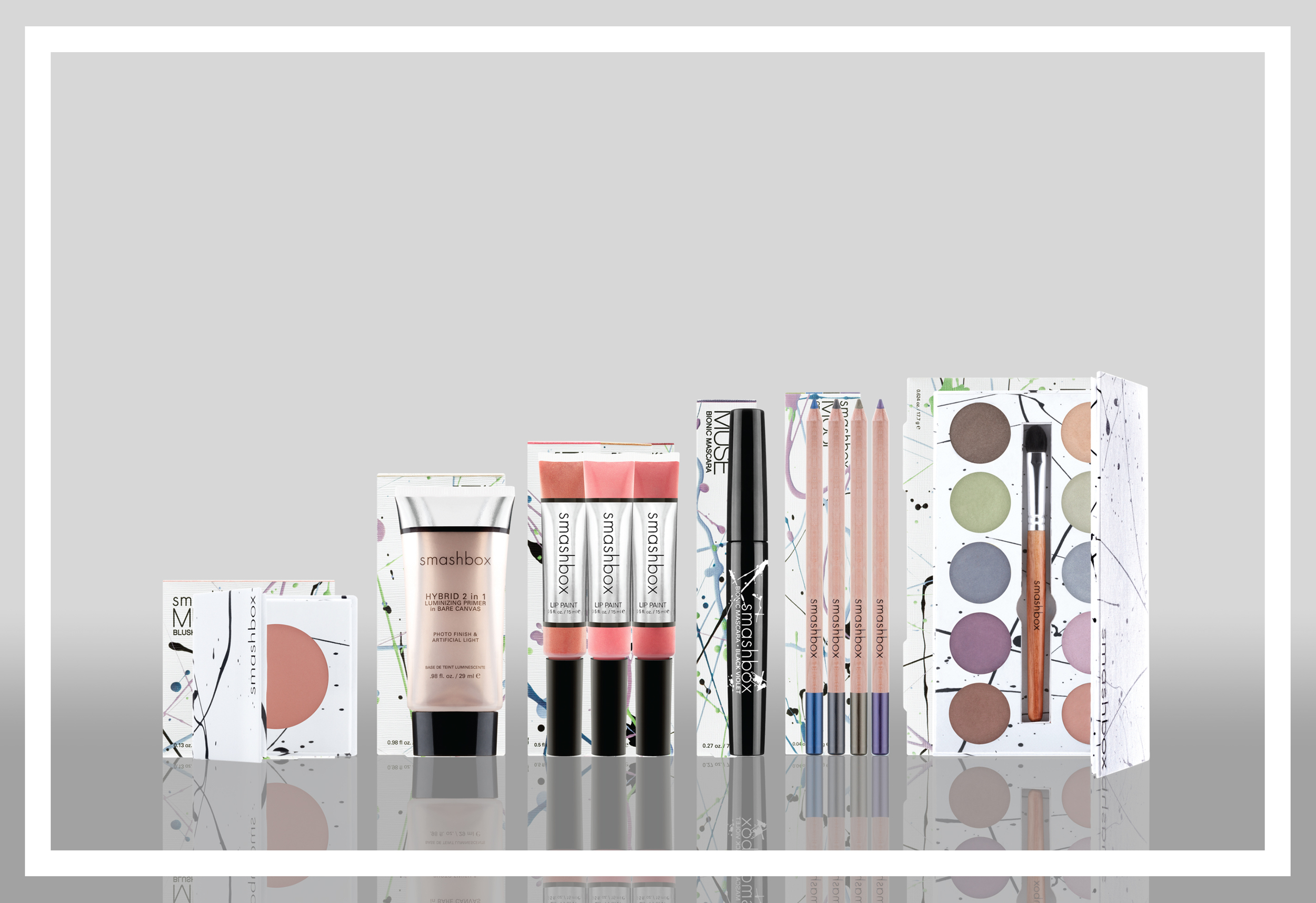  Primary and secondary packaging for Muse spring collection at Smashbox Cosmetics 