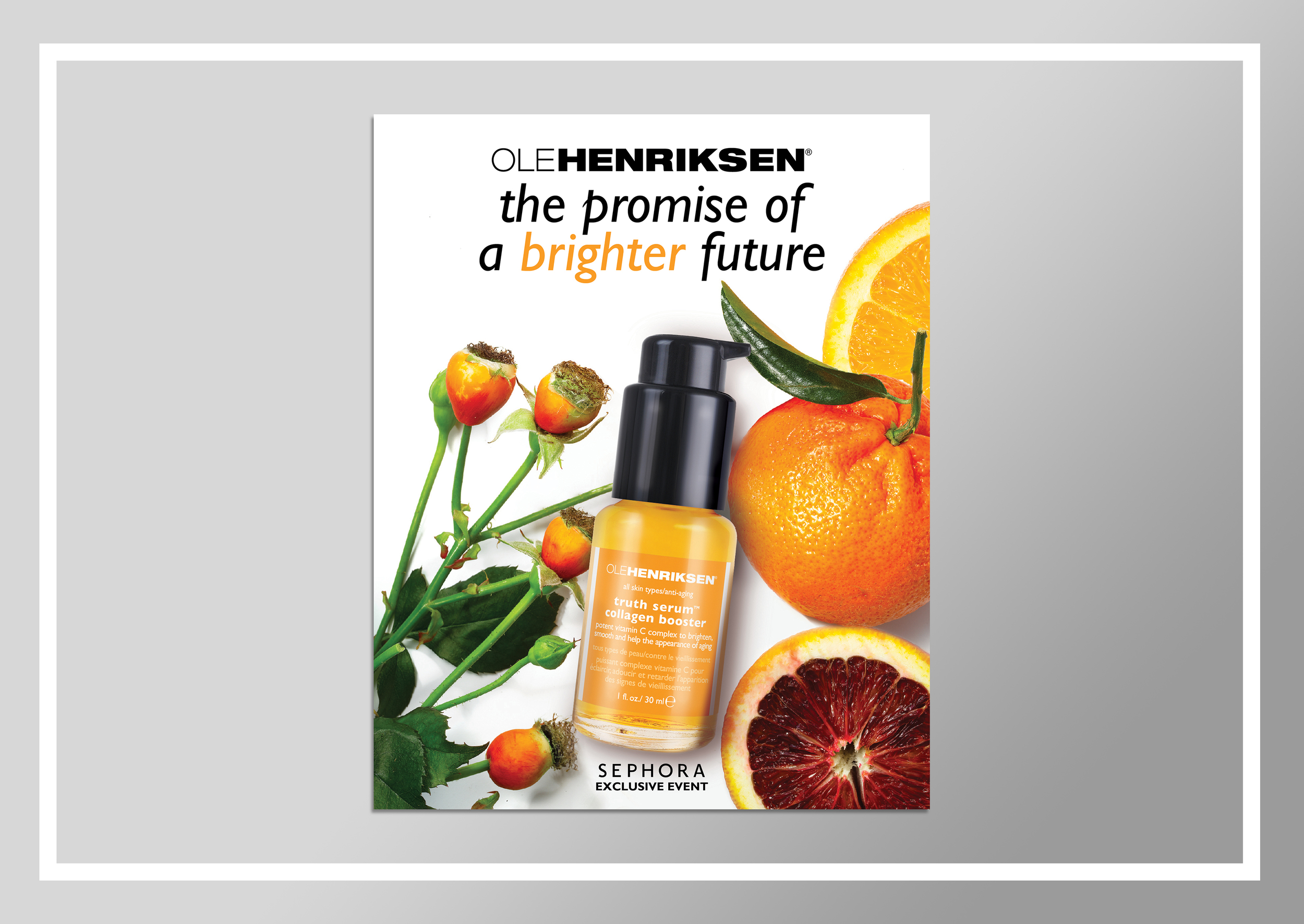  In-store graphic in Sephora for new product at Ole Henriksen 