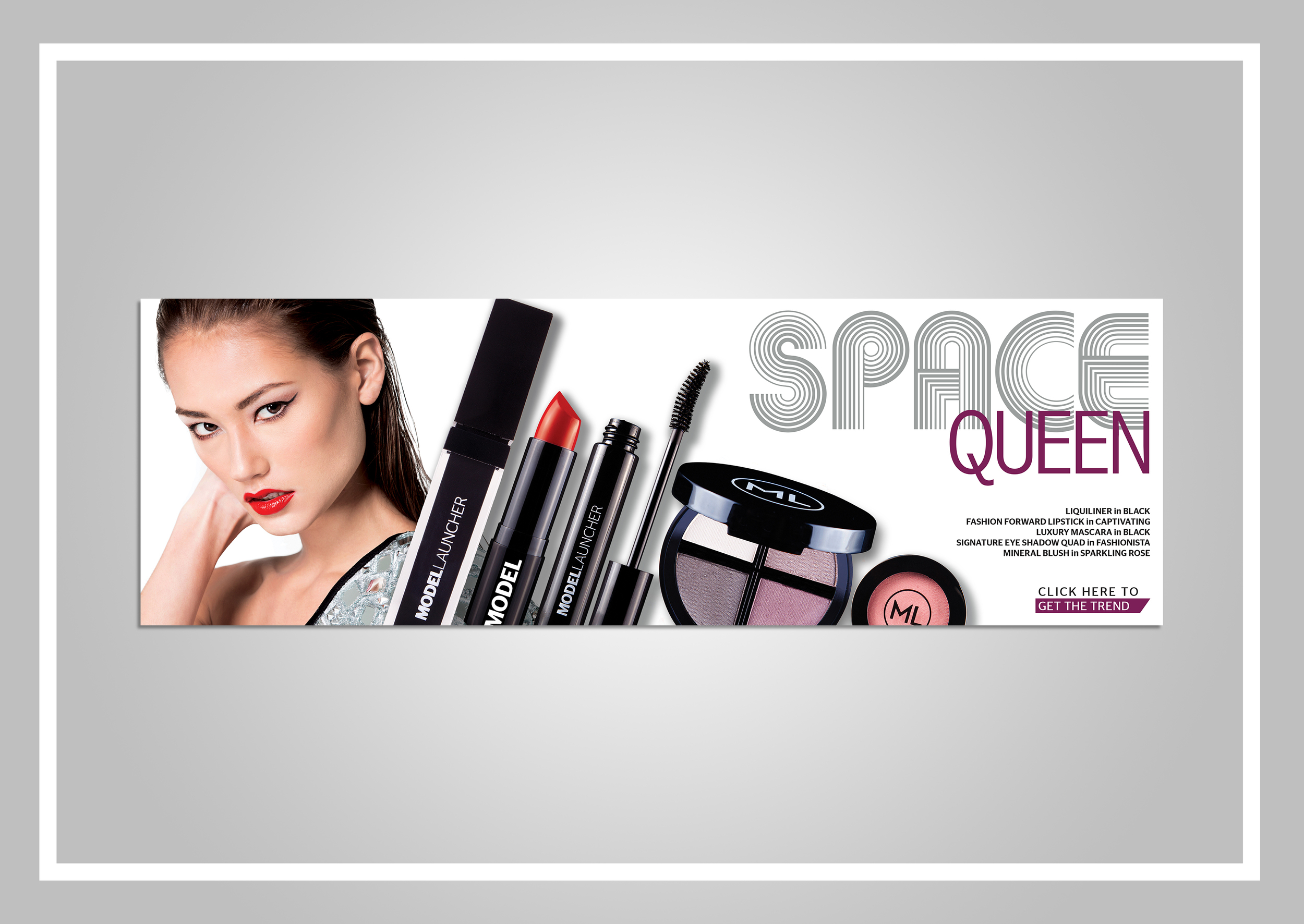  Slider graphic for Space Queen collection at Model Launcher 