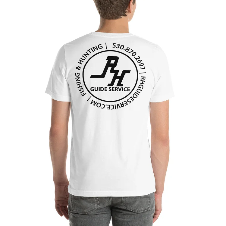 White RH Logo T-Shirt — RH Guide Service 