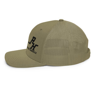 Army Green RH Logo Trucker Hat — RH Guide Service