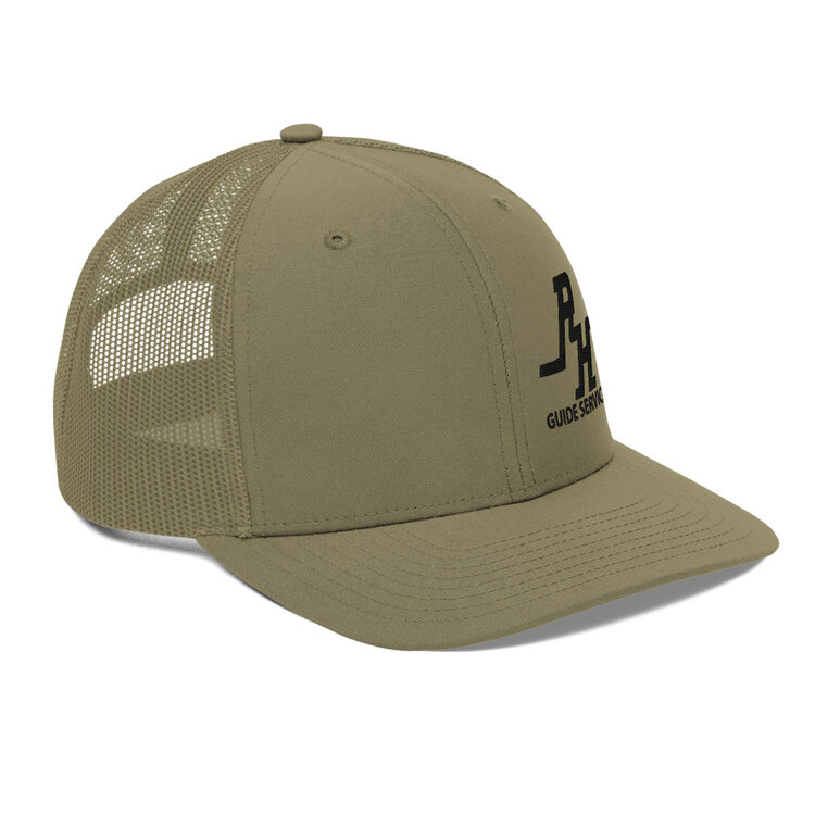 Army Green RH Logo Trucker Hat — RH Guide Service