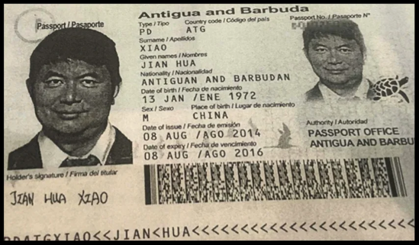 A copy of Xiao Jianhua’s Antiguan and Barbudan diplomatic passport | South China Morning Post