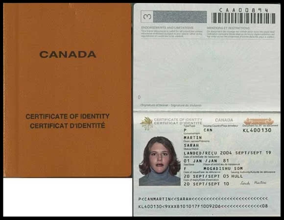 (Canadian) Certificate of Identity