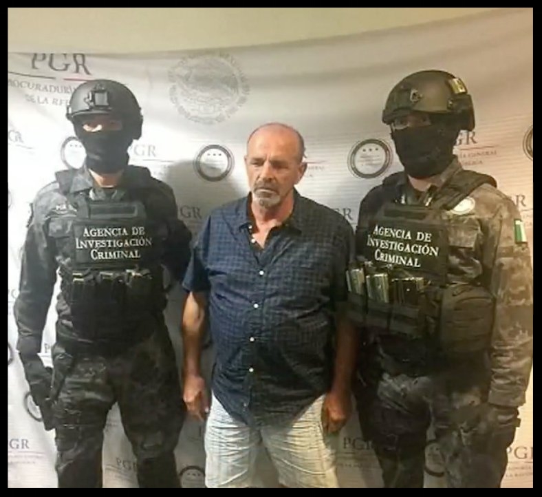 Giulio Perrone, who has been wanted in connection to drug trafficking, in custody in Mexico in March. Mexican attorney general/Univision