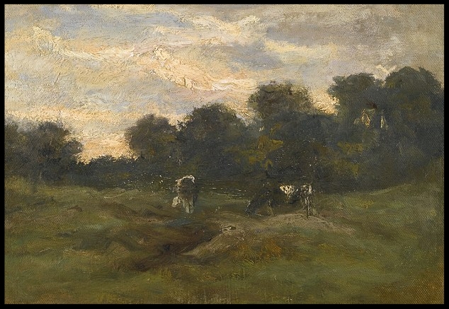 Vincent van Gogh, Cows in the Meadow (1883). Courtesy of Sotheby's London.