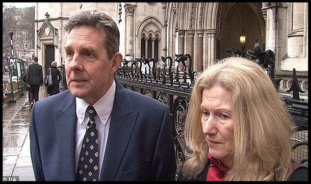 Paul and Sandra Dunham pictured outside the High Court PA