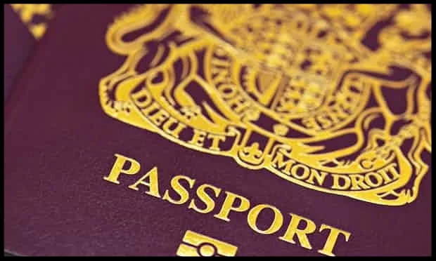 A British passport. 