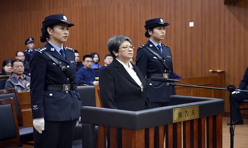 Yang Xiuzhu, number one on the red notice list, is sentenced to eight years in jail. Photo: VCG