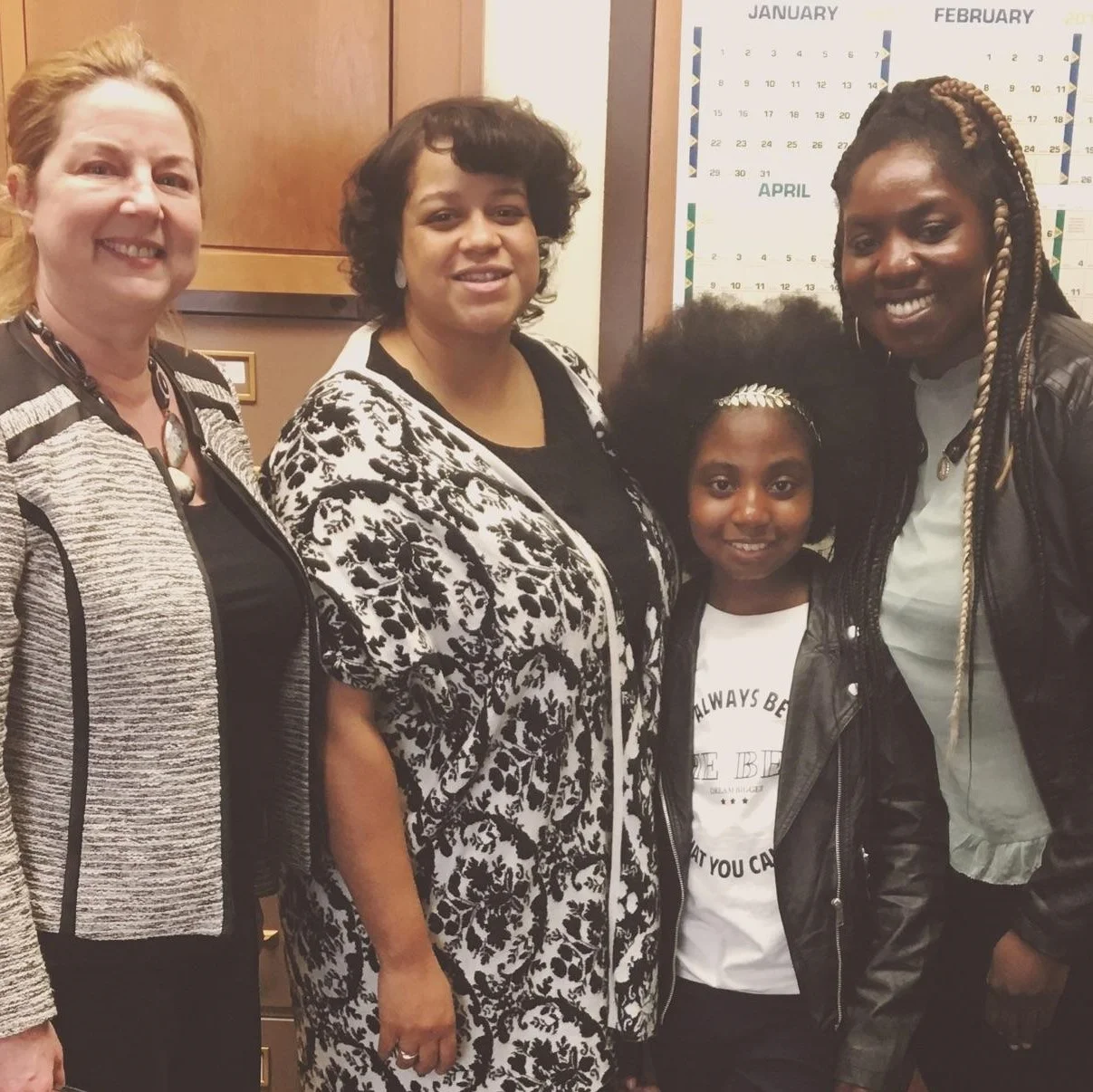 Pictured (left to right) ADA Advocate, Donna Drumm, Esq., NY Assemblywoman Michaelle C. Solages, Assembly District 22, Dream Shepherd of DreamsLaw, Diana Lemon - Dream's Mother & Activist Extraordinaire! 