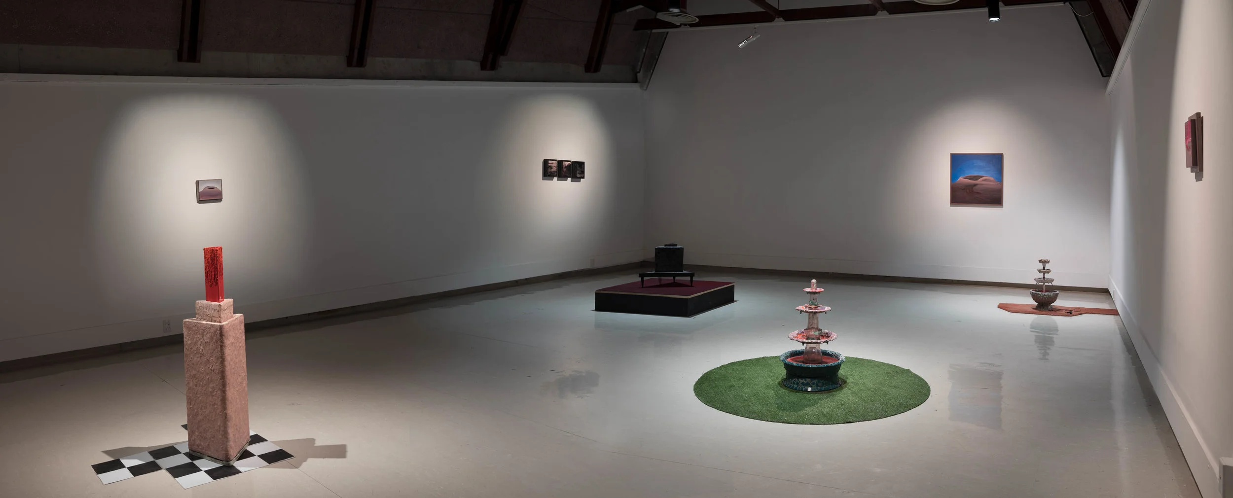 Install shot of Double Dribble at Ilam Campus Gallery Photo credit: Lucinda Webber