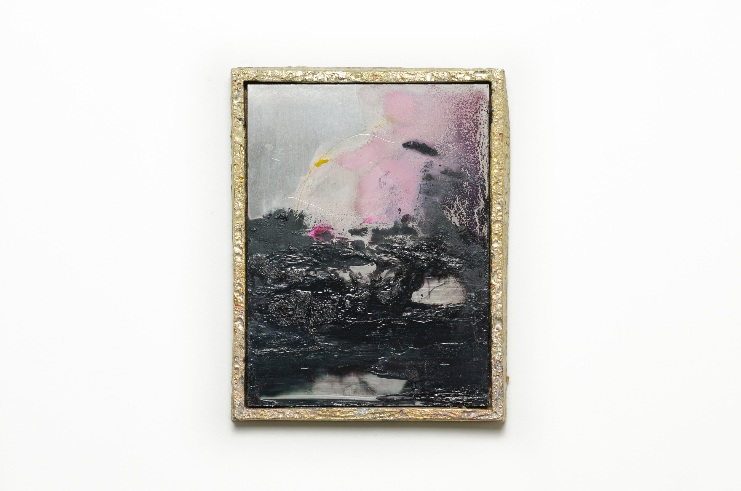   Low Hovel,  oil on aluminium, pewter frame, 2019, 160 x 210mm  Image credit: Mitchell Bright 